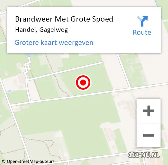 Locatie op kaart van de 112 melding: Brandweer Met Grote Spoed Naar Handel, Gagelweg op 19 juni 2021 22:29