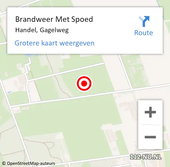 Locatie op kaart van de 112 melding: Brandweer Met Spoed Naar Handel, Gagelweg op 19 juni 2021 22:30