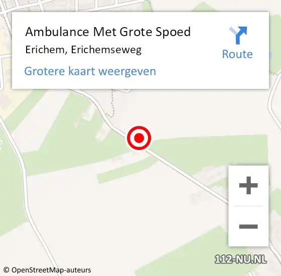 Locatie op kaart van de 112 melding: Ambulance Met Grote Spoed Naar Erichem, Erichemseweg op 19 juni 2021 23:12