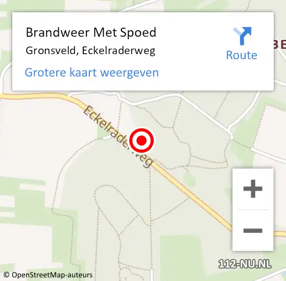 Locatie op kaart van de 112 melding: Brandweer Met Spoed Naar Gronsveld, Eckelraderweg op 20 juni 2021 00:00