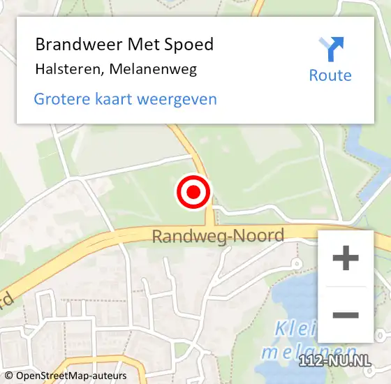 Locatie op kaart van de 112 melding: Brandweer Met Spoed Naar Halsteren, Melanenweg op 20 juni 2021 02:16