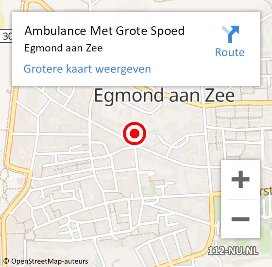 Locatie op kaart van de 112 melding: Ambulance Met Grote Spoed Naar Egmond aan Zee op 20 juni 2021 03:10