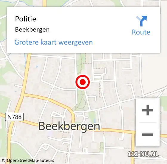 Locatie op kaart van de 112 melding: Politie Beekbergen op 20 juni 2021 03:14