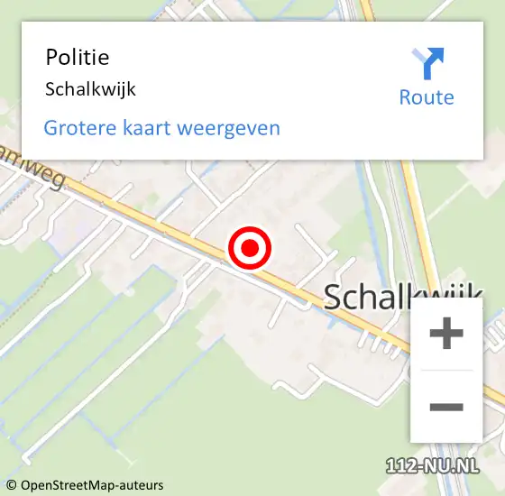 Locatie op kaart van de 112 melding: Politie Schalkwijk op 20 juni 2021 03:30