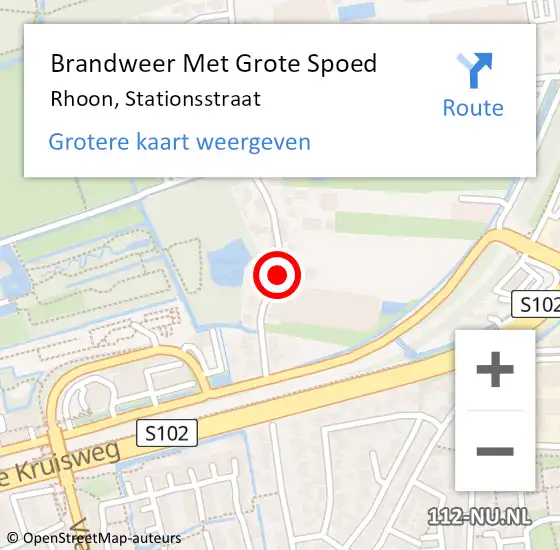 Locatie op kaart van de 112 melding: Brandweer Met Grote Spoed Naar Rhoon, Stationsstraat op 20 juni 2021 05:47