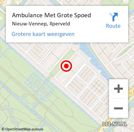 Locatie op kaart van de 112 melding: Ambulance Met Grote Spoed Naar Nieuw-Vennep, Ilperveld op 20 juni 2021 07:01