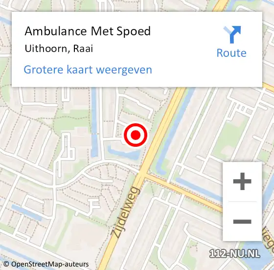Locatie op kaart van de 112 melding: Ambulance Met Spoed Naar Uithoorn, Raai op 20 juni 2021 07:26