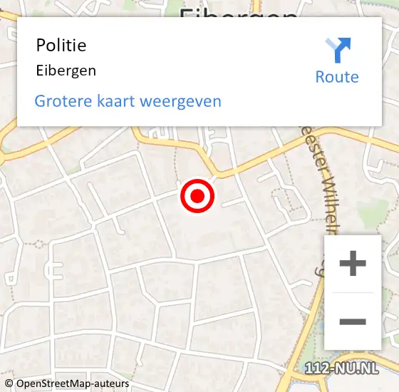 Locatie op kaart van de 112 melding: Politie Eibergen op 20 juni 2021 08:28