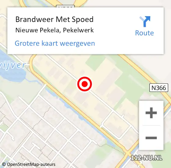 Locatie op kaart van de 112 melding: Brandweer Met Spoed Naar Nieuwe Pekela, Pekelwerk op 20 juni 2021 10:01