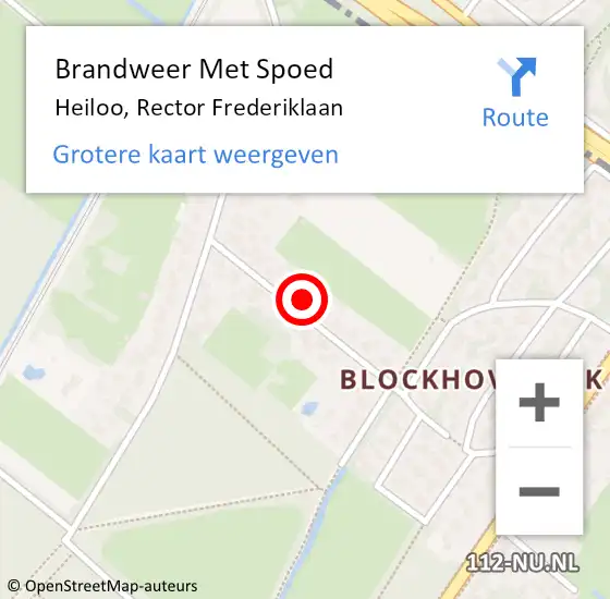 Locatie op kaart van de 112 melding: Brandweer Met Spoed Naar Heiloo, Rector Frederiklaan op 20 juni 2021 10:36