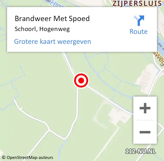 Locatie op kaart van de 112 melding: Brandweer Met Spoed Naar Schoorl, Hogenweg op 20 juni 2021 12:49