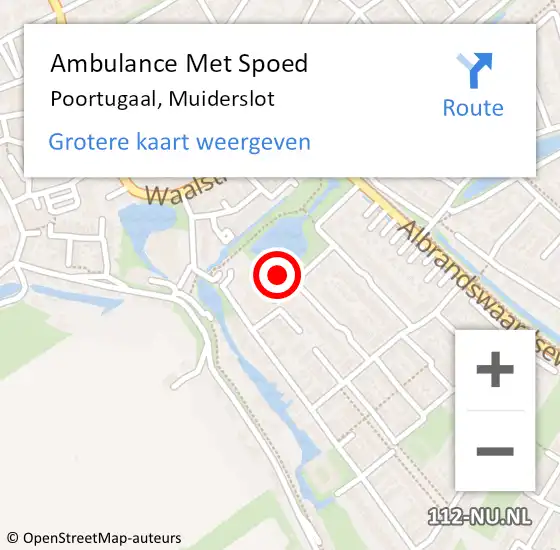 Locatie op kaart van de 112 melding: Ambulance Met Spoed Naar Poortugaal, Muiderslot op 20 juni 2021 14:07