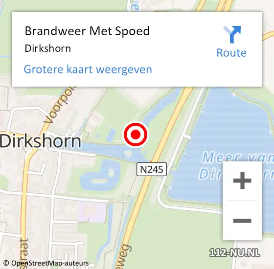 Locatie op kaart van de 112 melding: Brandweer Met Spoed Naar Dirkshorn op 20 juni 2021 14:21
