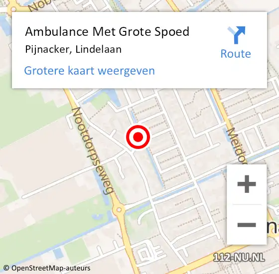 Locatie op kaart van de 112 melding: Ambulance Met Grote Spoed Naar Pijnacker, Lindelaan op 13 juni 2014 21:13