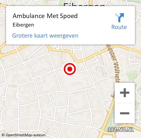 Locatie op kaart van de 112 melding: Ambulance Met Spoed Naar Eibergen op 20 juni 2021 16:59