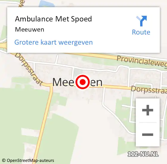 Locatie op kaart van de 112 melding: Ambulance Met Spoed Naar Meeuwen op 20 juni 2021 17:38