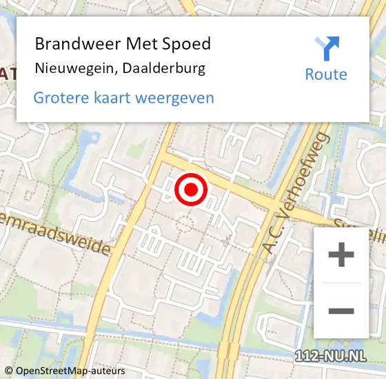 Locatie op kaart van de 112 melding: Brandweer Met Spoed Naar Nieuwegein, Daalderburg op 20 juni 2021 19:42