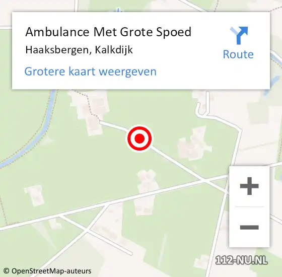 Locatie op kaart van de 112 melding: Ambulance Met Grote Spoed Naar Haaksbergen, Kalkdijk op 20 juni 2021 21:35