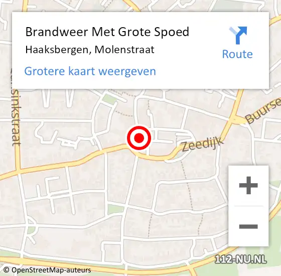 Locatie op kaart van de 112 melding: Brandweer Met Grote Spoed Naar Haaksbergen, Molenstraat op 20 juni 2021 23:47