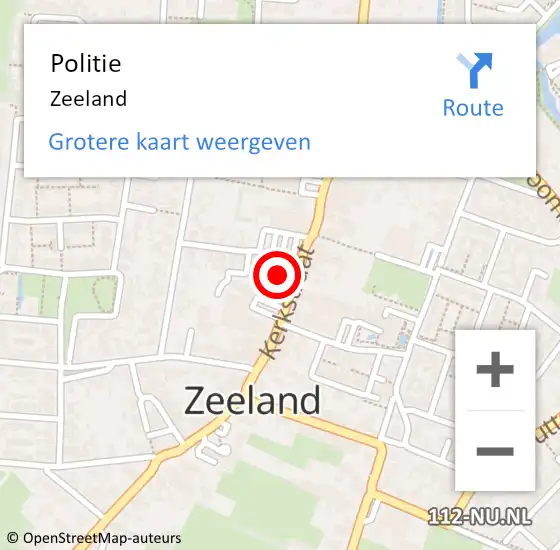 Locatie op kaart van de 112 melding: Politie Zeeland op 21 juni 2021 05:12