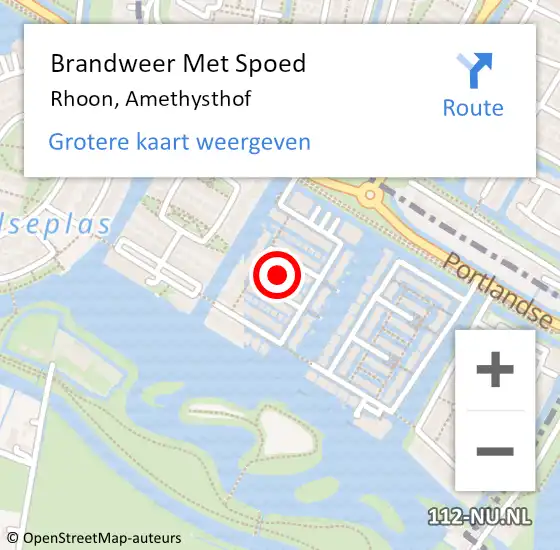 Locatie op kaart van de 112 melding: Brandweer Met Spoed Naar Rhoon, Amethysthof op 21 juni 2021 07:17