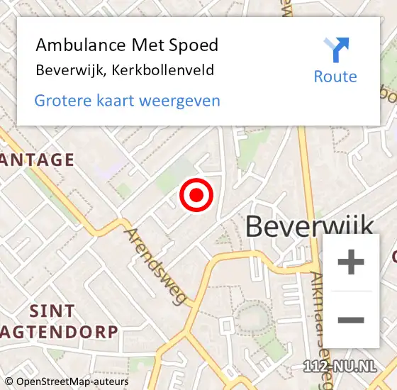 Locatie op kaart van de 112 melding: Ambulance Met Spoed Naar Beverwijk, Kerkbollenveld op 21 juni 2021 09:11
