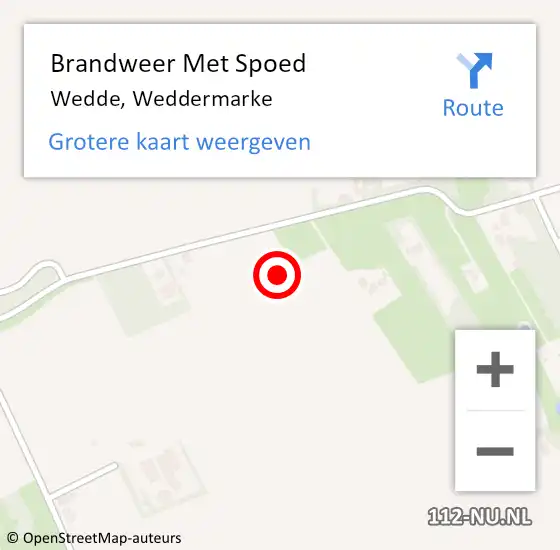 Locatie op kaart van de 112 melding: Brandweer Met Spoed Naar Wedde, Weddermarke op 21 juni 2021 09:56