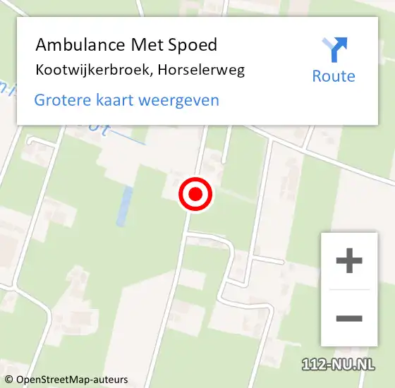 Locatie op kaart van de 112 melding: Ambulance Met Spoed Naar Kootwijkerbroek, Horselerweg op 21 juni 2021 10:04