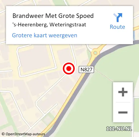 Locatie op kaart van de 112 melding: Brandweer Met Grote Spoed Naar 's-Heerenberg, Weteringstraat op 21 juni 2021 11:24