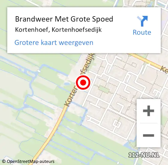 Locatie op kaart van de 112 melding: Brandweer Met Grote Spoed Naar Kortenhoef, Kortenhoefsedijk op 21 juni 2021 11:41