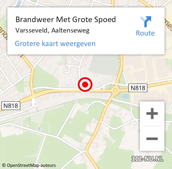 Locatie op kaart van de 112 melding: Brandweer Met Grote Spoed Naar Varsseveld, Aaltenseweg op 21 juni 2021 11:41