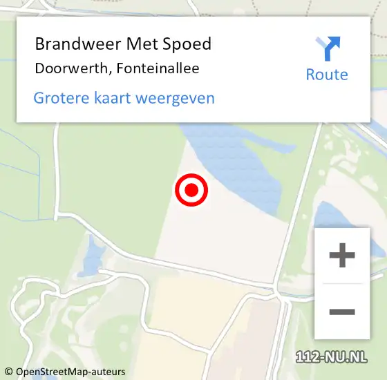 Locatie op kaart van de 112 melding: Brandweer Met Spoed Naar Doorwerth, Fonteinallee op 21 juni 2021 11:43