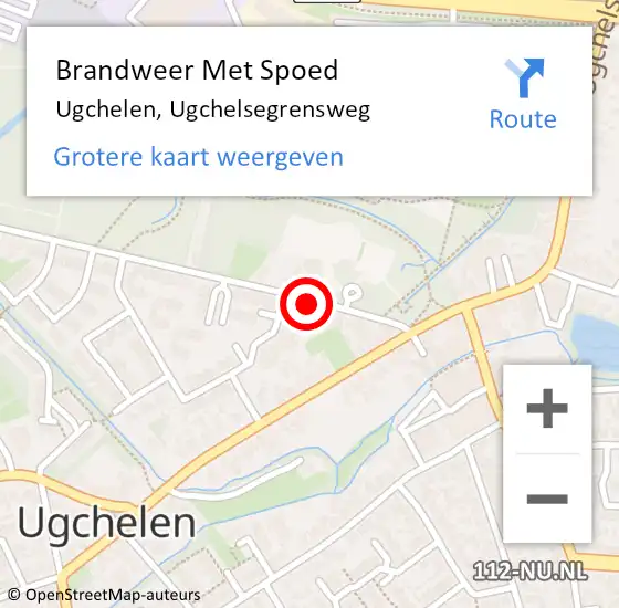 Locatie op kaart van de 112 melding: Brandweer Met Spoed Naar Ugchelen, Ugchelsegrensweg op 21 juni 2021 13:35