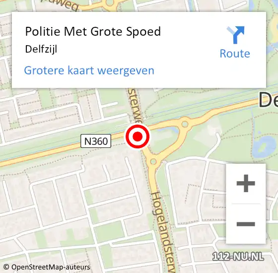 Locatie op kaart van de 112 melding: Politie Met Grote Spoed Naar Delfzijl op 21 juni 2021 14:07