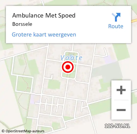 Locatie op kaart van de 112 melding: Ambulance Met Spoed Naar Borssele op 21 juni 2021 15:11