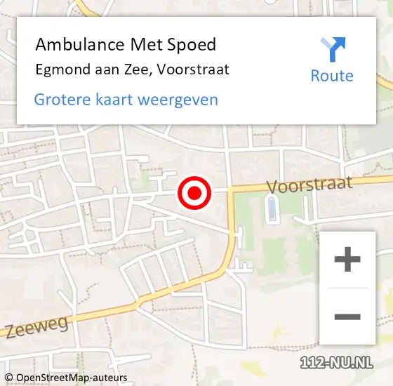 Locatie op kaart van de 112 melding: Ambulance Met Spoed Naar Egmond aan Zee, Voorstraat op 13 juni 2014 23:57