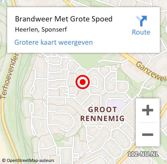 Locatie op kaart van de 112 melding: Brandweer Met Grote Spoed Naar Heerlen, Sponserf op 22 juni 2021 01:16