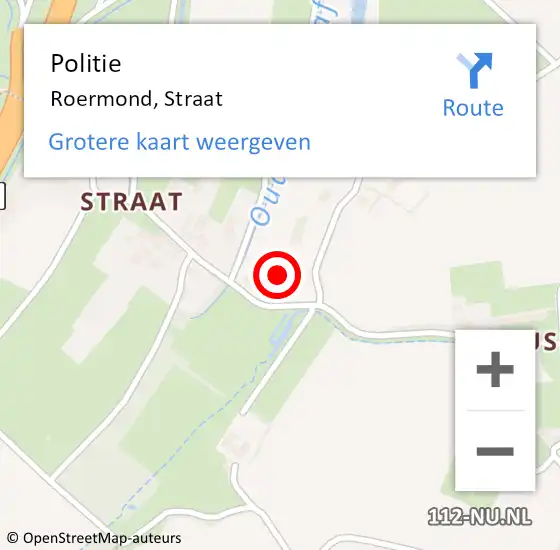 Locatie op kaart van de 112 melding: Politie Roermond, Straat op 22 juni 2021 03:57