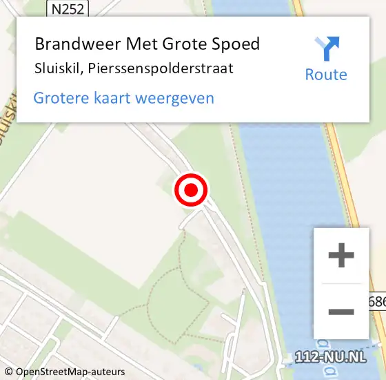 Locatie op kaart van de 112 melding: Brandweer Met Grote Spoed Naar Sluiskil, Pierssenspolderstraat op 22 juni 2021 05:59