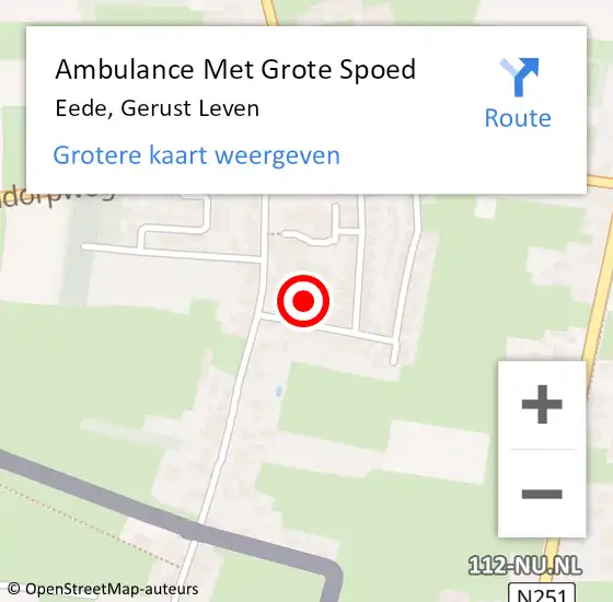 Locatie op kaart van de 112 melding: Ambulance Met Grote Spoed Naar Eede, Gerust Leven op 14 juni 2014 00:45