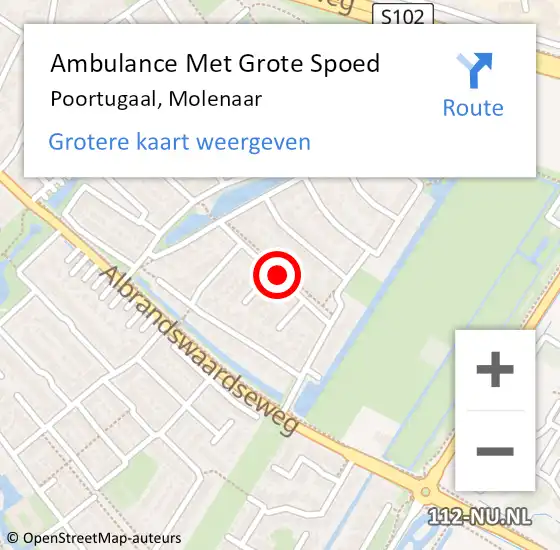 Locatie op kaart van de 112 melding: Ambulance Met Grote Spoed Naar Poortugaal, Molenaar op 22 juni 2021 08:30