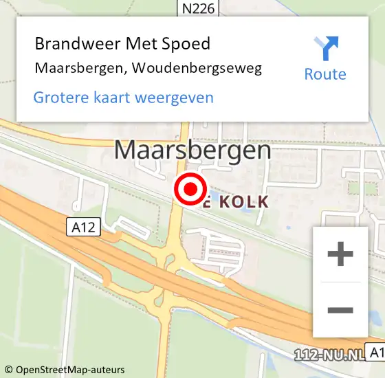 Locatie op kaart van de 112 melding: Brandweer Met Spoed Naar Maarsbergen, Woudenbergseweg op 22 juni 2021 10:24