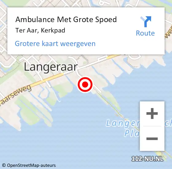 Locatie op kaart van de 112 melding: Ambulance Met Grote Spoed Naar Ter Aar, Kerkpad op 22 juni 2021 11:52