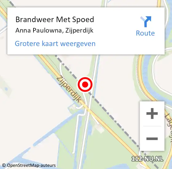 Locatie op kaart van de 112 melding: Brandweer Met Spoed Naar Anna Paulowna, Zijperdijk op 22 juni 2021 12:56