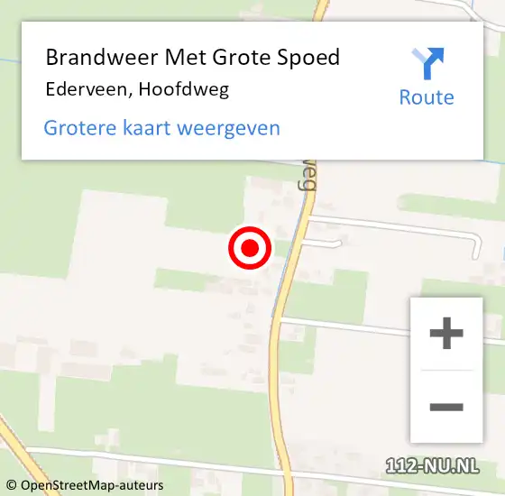 Locatie op kaart van de 112 melding: Brandweer Met Grote Spoed Naar Ederveen, Hoofdweg op 22 juni 2021 14:38