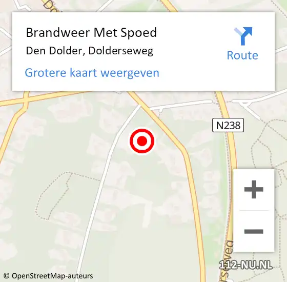 Locatie op kaart van de 112 melding: Brandweer Met Spoed Naar Den Dolder, Dolderseweg op 22 juni 2021 17:04
