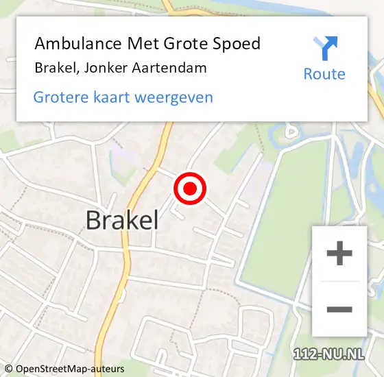 Locatie op kaart van de 112 melding: Ambulance Met Grote Spoed Naar Brakel, Flegelstraat op 22 juni 2021 20:20