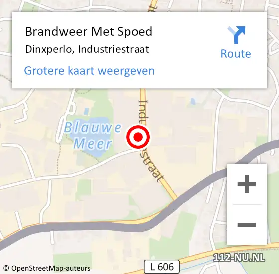Locatie op kaart van de 112 melding: Brandweer Met Spoed Naar Dinxperlo, Industriestraat op 22 juni 2021 20:31