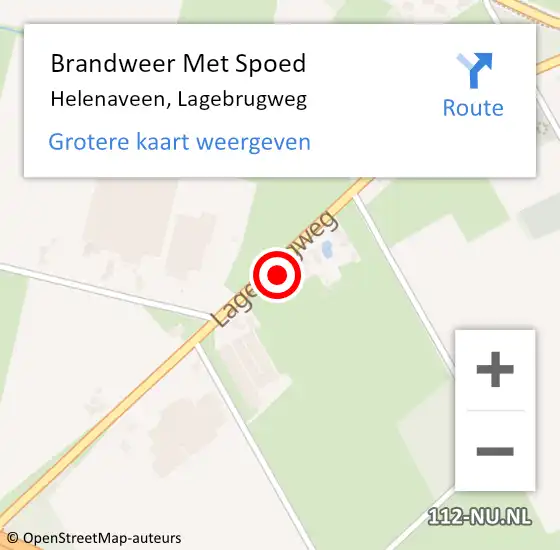 Locatie op kaart van de 112 melding: Brandweer Met Spoed Naar Helenaveen, Lagebrugweg op 23 juni 2021 07:56