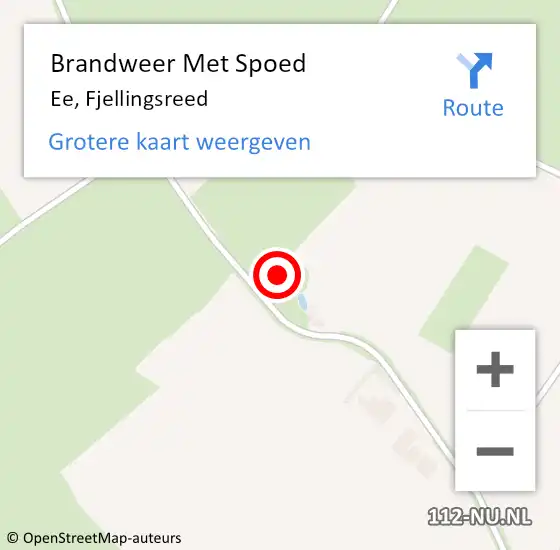 Locatie op kaart van de 112 melding: Brandweer Met Spoed Naar Ee, Fjellingsreed op 23 juni 2021 08:21